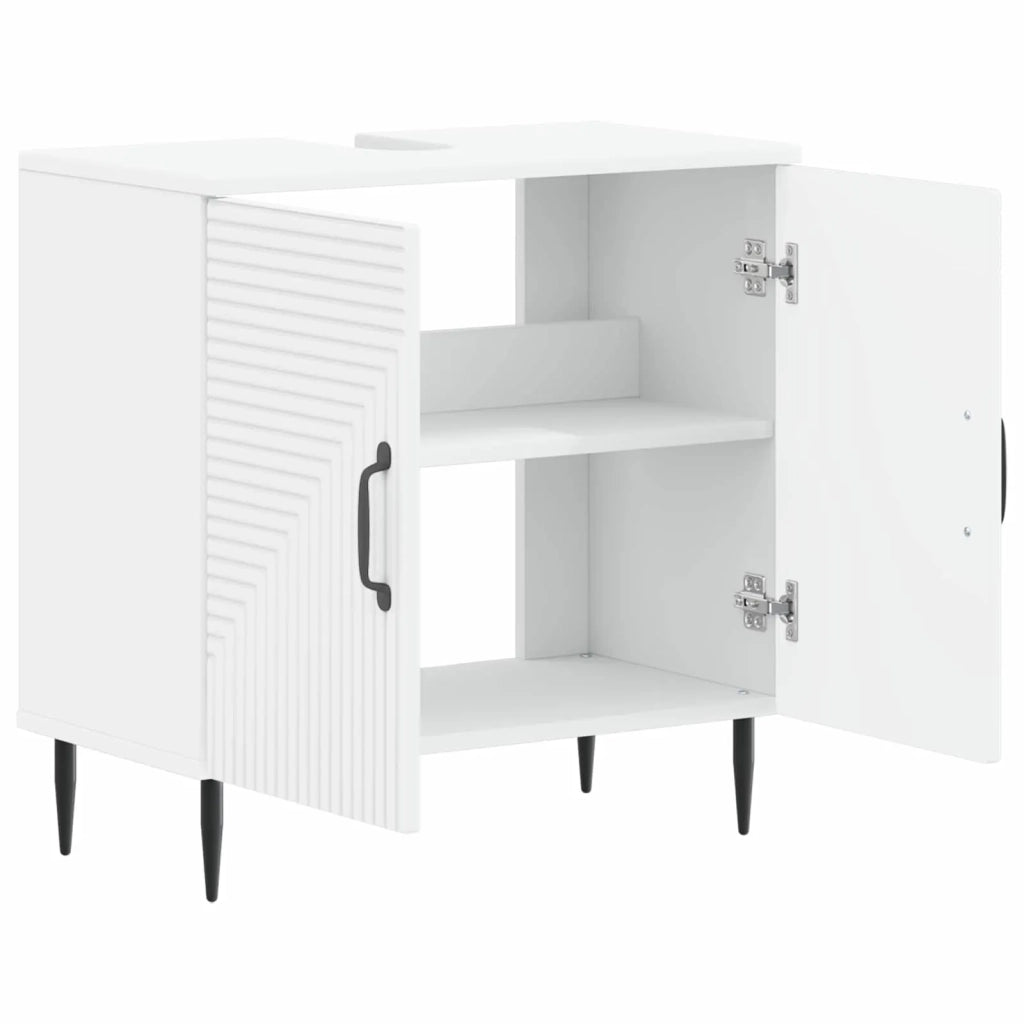 Armadio per Lavabo da Bagno HAARLEM Bianco 59,5 x 31,5 x 59 cm 896785