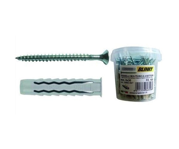 Vigor-Blinky Tasselli a Settori Secchio 150 Pezzi con Vite 5mm