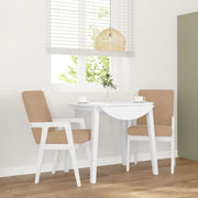 vidaXL Sedie da Pranzo con Cuscini 2 pz Bianco Legno Massello di Hevea