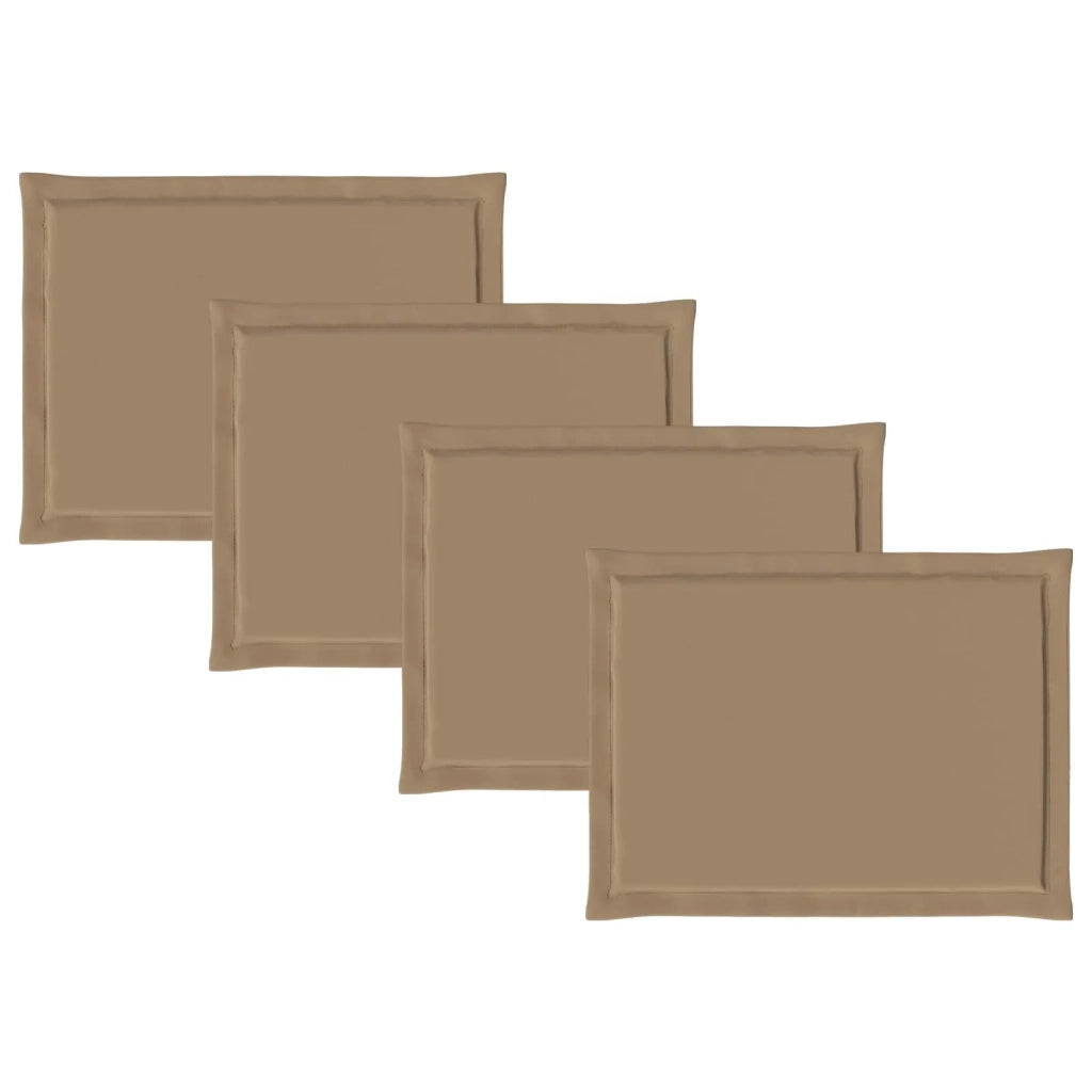 Cuscini per Seduta 4 pcs Tortora 47 x 36 x 2 cm Poliestere
