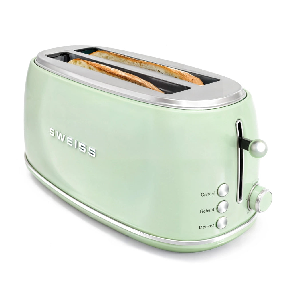 Tostapane vintage SWEISS GRV7 fette extra-large 38mm, 1500W, verde