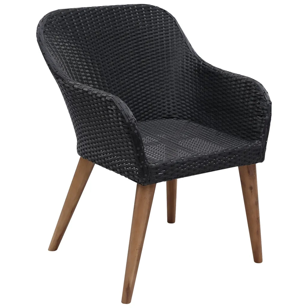 Set Mobili da Pranzo per Giardino 5 pz Nero 3072154