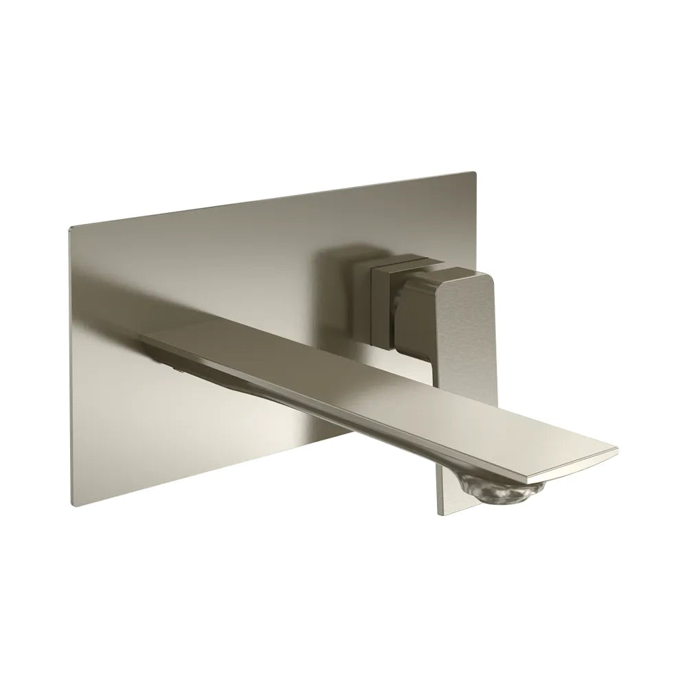 Set miscelatori: lavabo ad incasso bidet senza scarico e incasso doccia monocomando nickel spazzolato | Ingrid