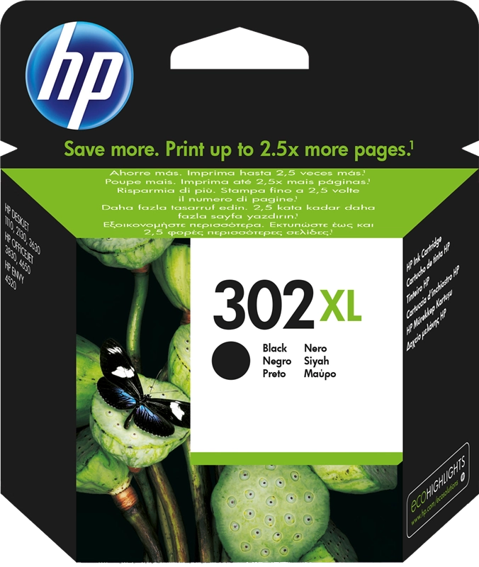HP Cartuccia originale inchiostro nero ad alta capacità 302XL