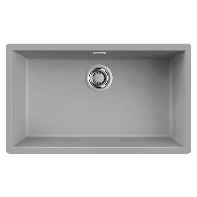 Lavello Elleci Incasso 1 vasca 75,6x45,6 Zen 130 Keratek Plus Grigio Light Grey LKZ13097