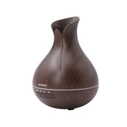 SOGO Diffusore di Aromi e Umidificatore 400ml Ultrasuoni, Timer, LED 7 Colori, Spegnimento Automatico, Design Effetto Wengà©
