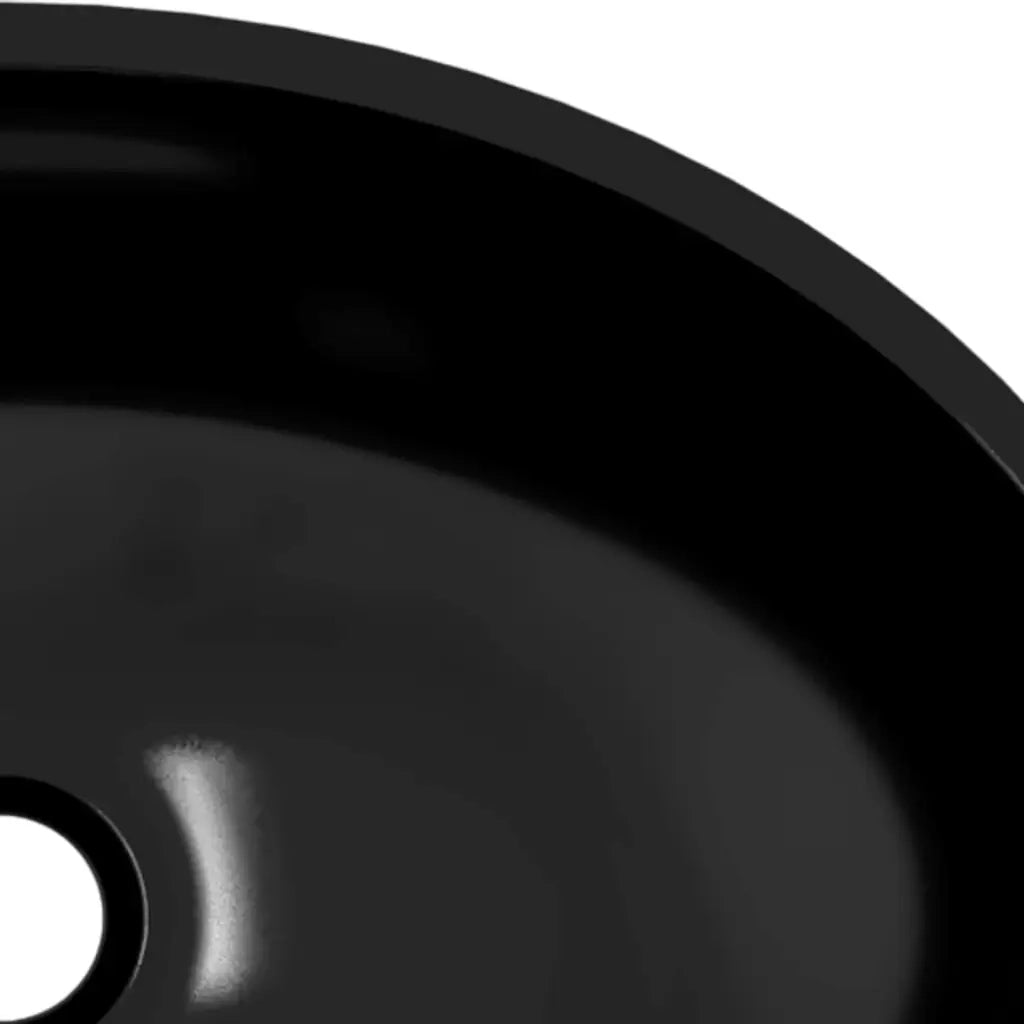 Lavandino in Vetro 50x37x14 cm Nero CFW6237172