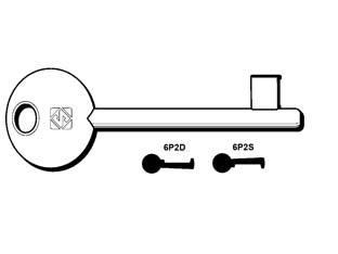 CHIAVI PATENT PASSEPARTOUT AGB, MP, PERINO, OSMET- - 6P2D dx (ex 5011) - 5 pezzi SILCA