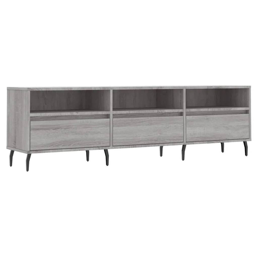 Mobile TV multimediale scaffale TV mobile TV sala da pranzo soggiorno camera da letto Sonoma 150 x 30 x 44,5 cm legno ingegnerizzato grigio 02_0028393