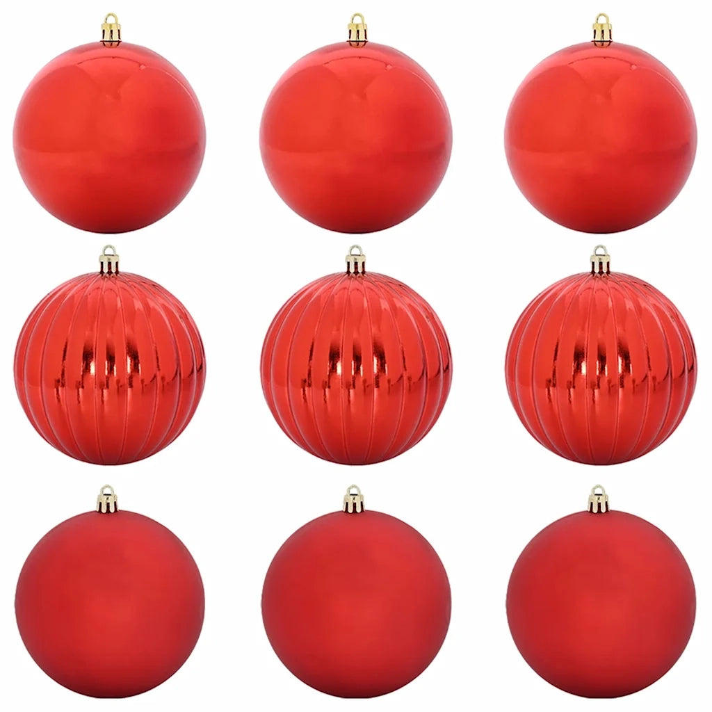 Set di palline di Natale XL 9 pz Rosso Plastica CFW9117257