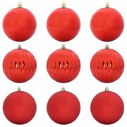 Set di palline di Natale XL 9 pz Rosso Plastica CFW9117257