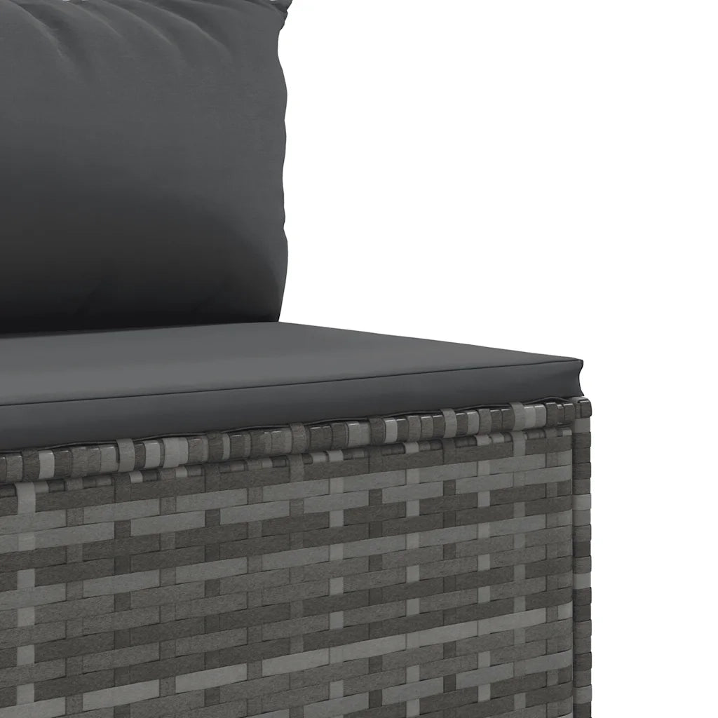 Set Divani da Giardino 6 pz con Cuscini in Polyrattan Grigio 3308138