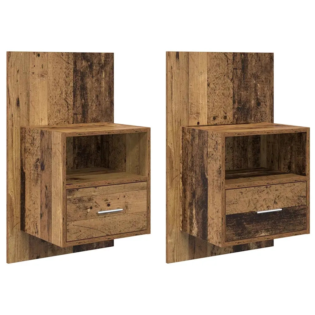 Armadio da Notte 2 pcs Legno vecchio 50 x 32.5 x 80cm 880495