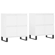 Buffet credenza cassettiera armadio mobile contenitore organizer per cucina soggiorno salotti set da 2 legno ingegnerizzato bianco 02_0036688