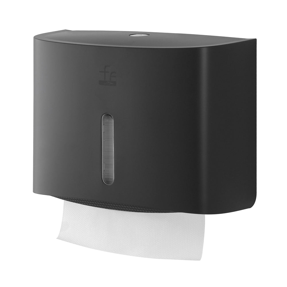 Distributore di salviette max 200 pz per carta piegata in ABS nero