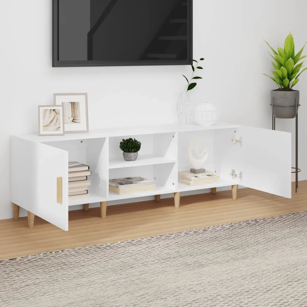 Mobile TV | Armadietto TV | Mobile Porta TV Bianco 150x30x50 cm in Legno Multistrato