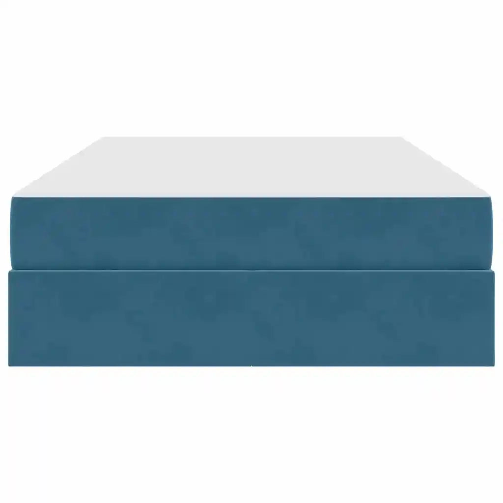 Letto con contenitore e materasso Blu Scuro 120 x 200 cm 3399716
