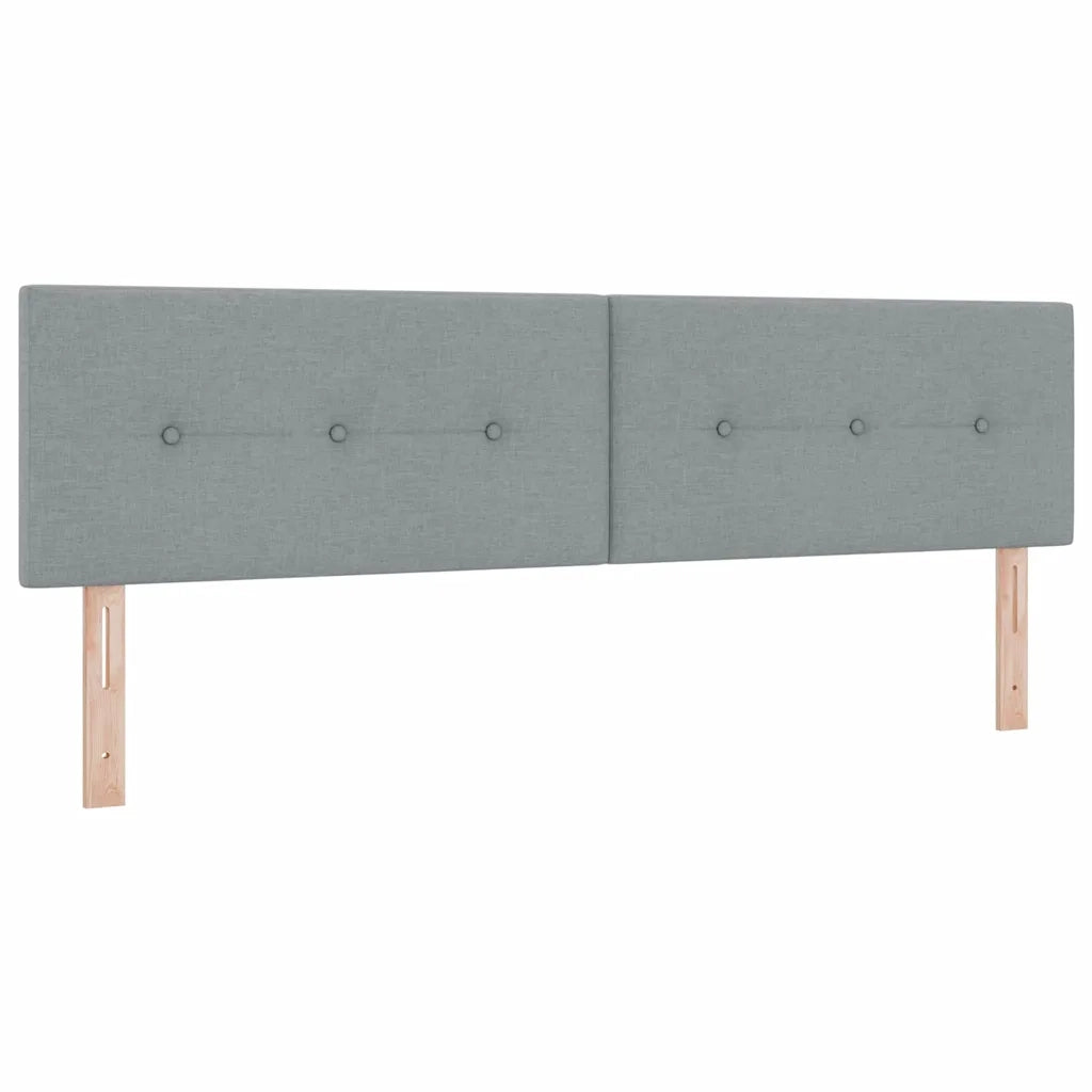 Letto a molle con materasso Grigio chiaro 180 x 200 cm Tessuto 3340038