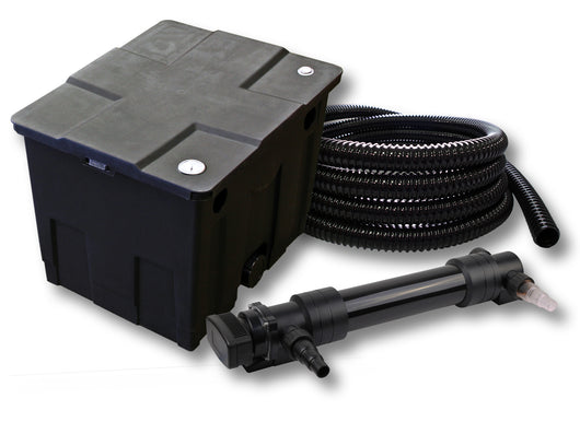 Set Filtro a 1 camera per laghetto 12000l con Chiarificatore UVC 36W 6ª serie Tubo 5 m