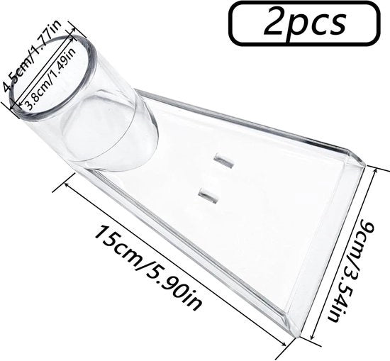 Tapijtreiniger a due velocità con testa rotante, testa rotante 38mm con aspiratore trasparente, pezzo di aspirazione acqua con funzione aspirazione umida e secca, compatibile con aspiratori a sacco di calibro 32/35 come YLW6263