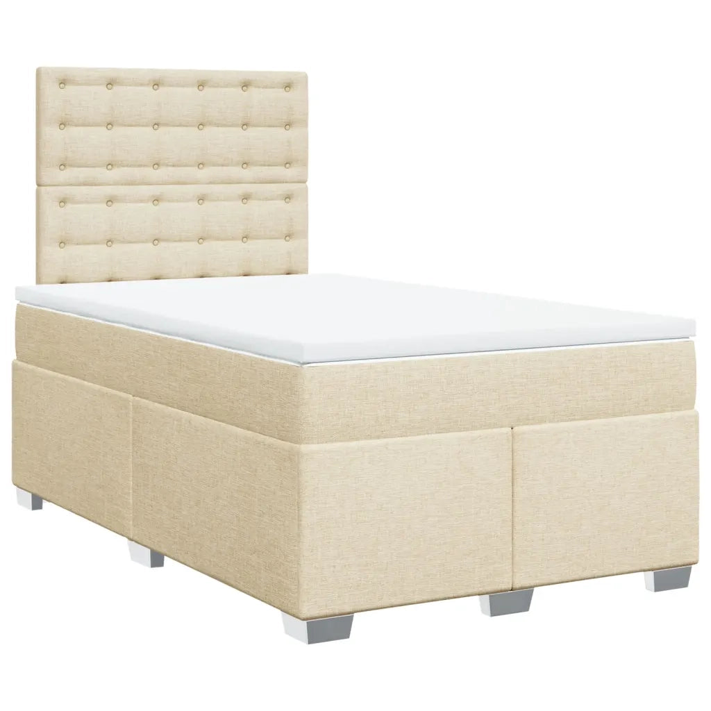 Giroletto a Molle con Materasso Crema 120x200 cm in Tessuto 3292774