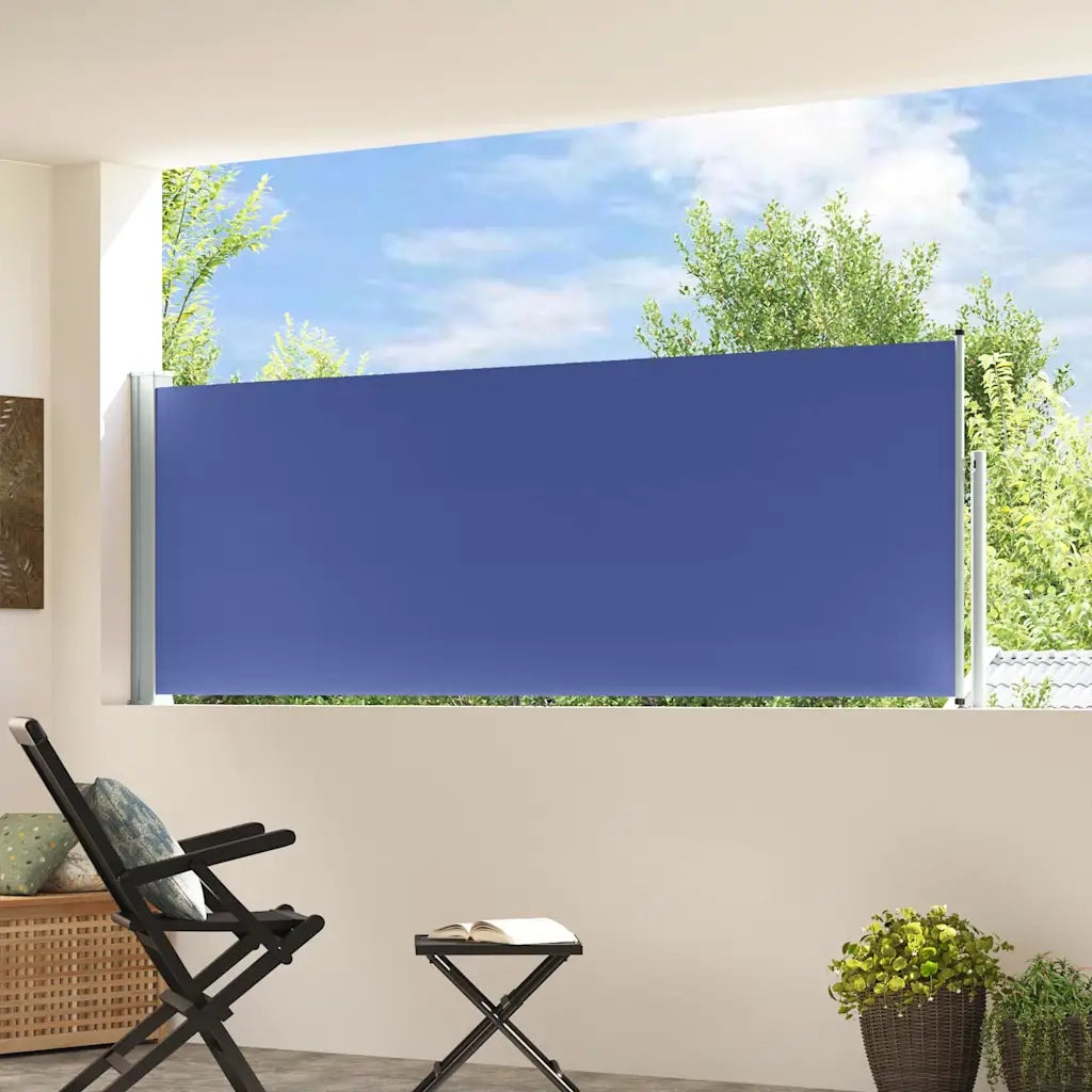Tenda Laterale Retrattile per Patio 100x300 cm Blu 48372