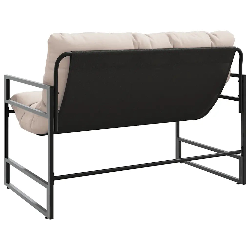 vidaXL Panchina da Giardino con Cuscino Tortora 113 cm in Acciaio