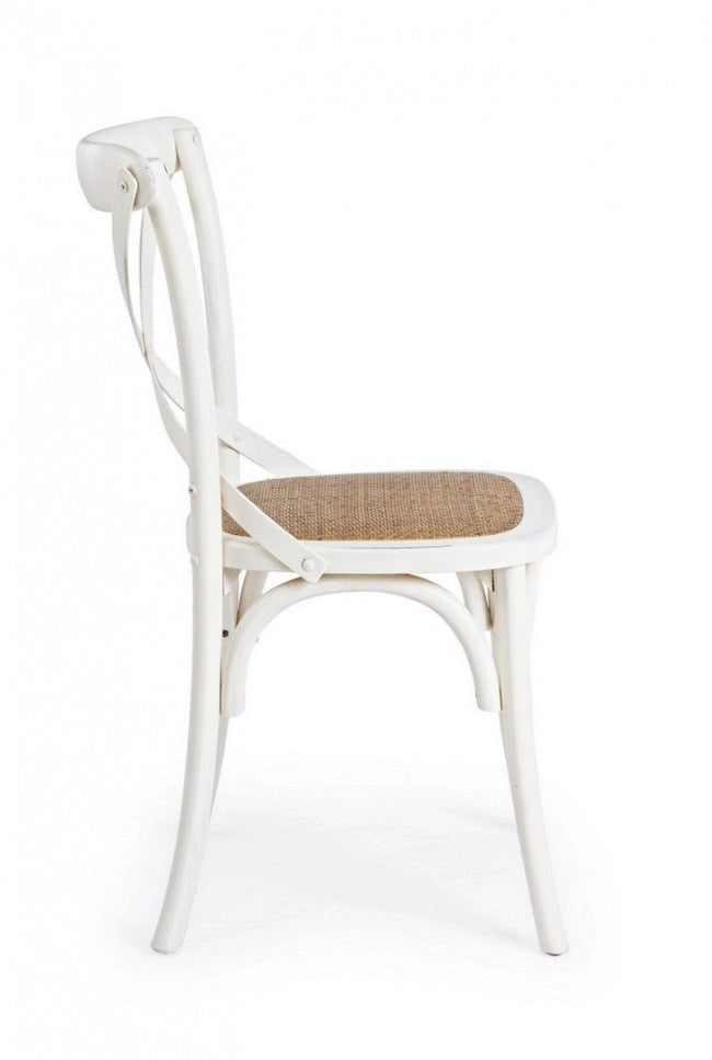 Sedia Cross Bianco in Legno