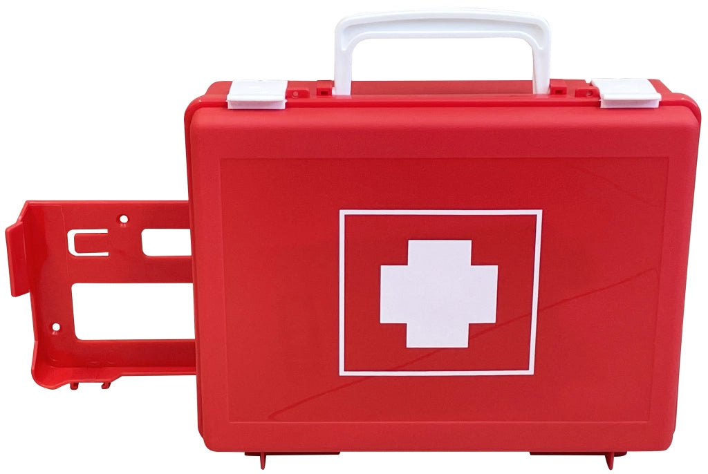 VALIGETTA PRONTO SOCCORSO IN POLIPROPILENE  cm. 25x9x19 h col. rosso - ALLEG.2