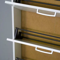 Scarpiera Salvaspazio 5 Ante 15 Paia 65x15x164 cm in Truciolare Nobilitato Bianca