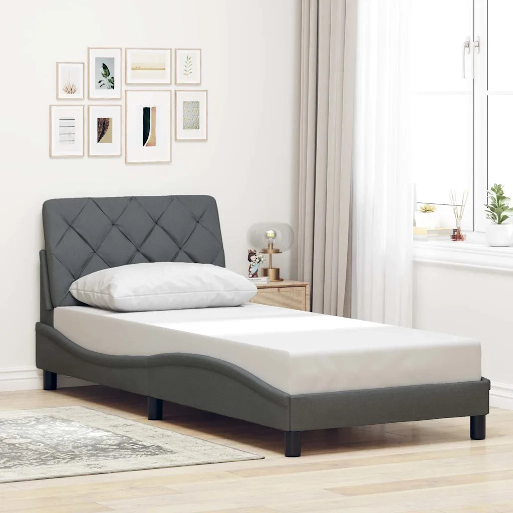 Giroletto senza Materasso Grigio Scuro 80x200 cm Tessuto 3310560