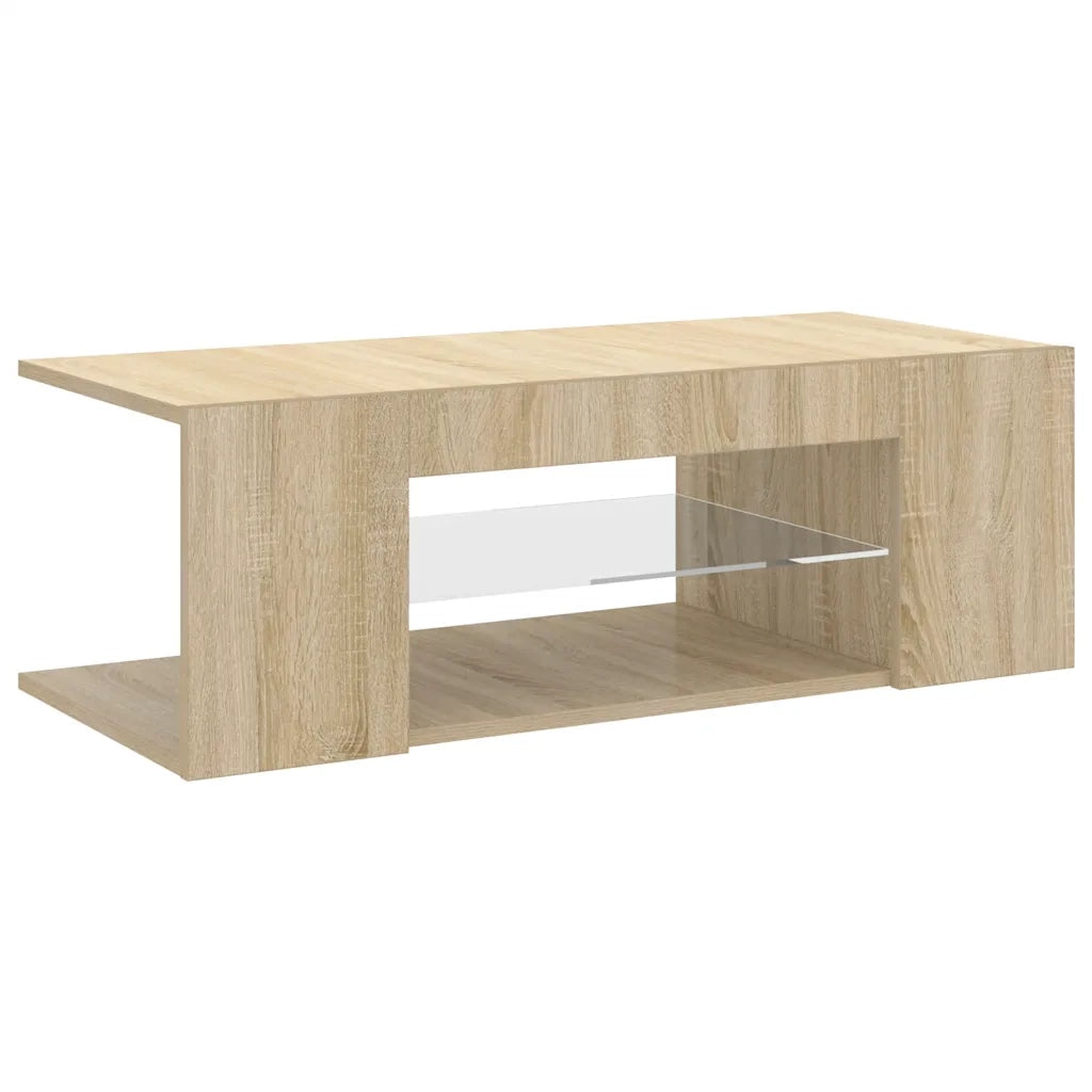 Mobile Porta TV con Luci LED-Mobile per TV-Credenza TV Rovere Sonoma 90x39x30 cm