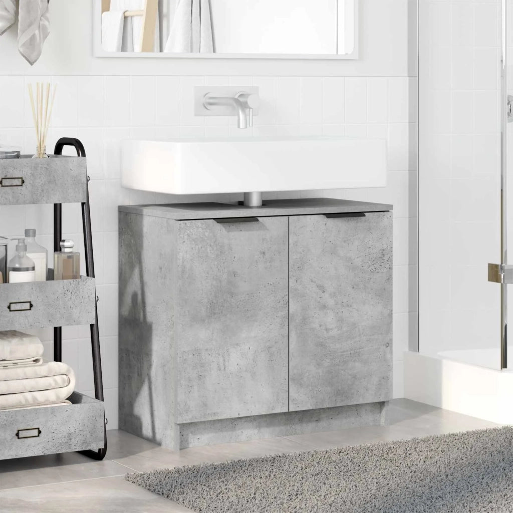 Mobile da Bagno con porta Grigio cemento 64,5 x 33,5 x 59 cm