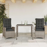 3213076 - Set da pranzo da giardino in rattan sintetico grigio, set tavolo e sedie da giardino, tavolo da terrazza e sedie, set da giardino, mobili da giardino