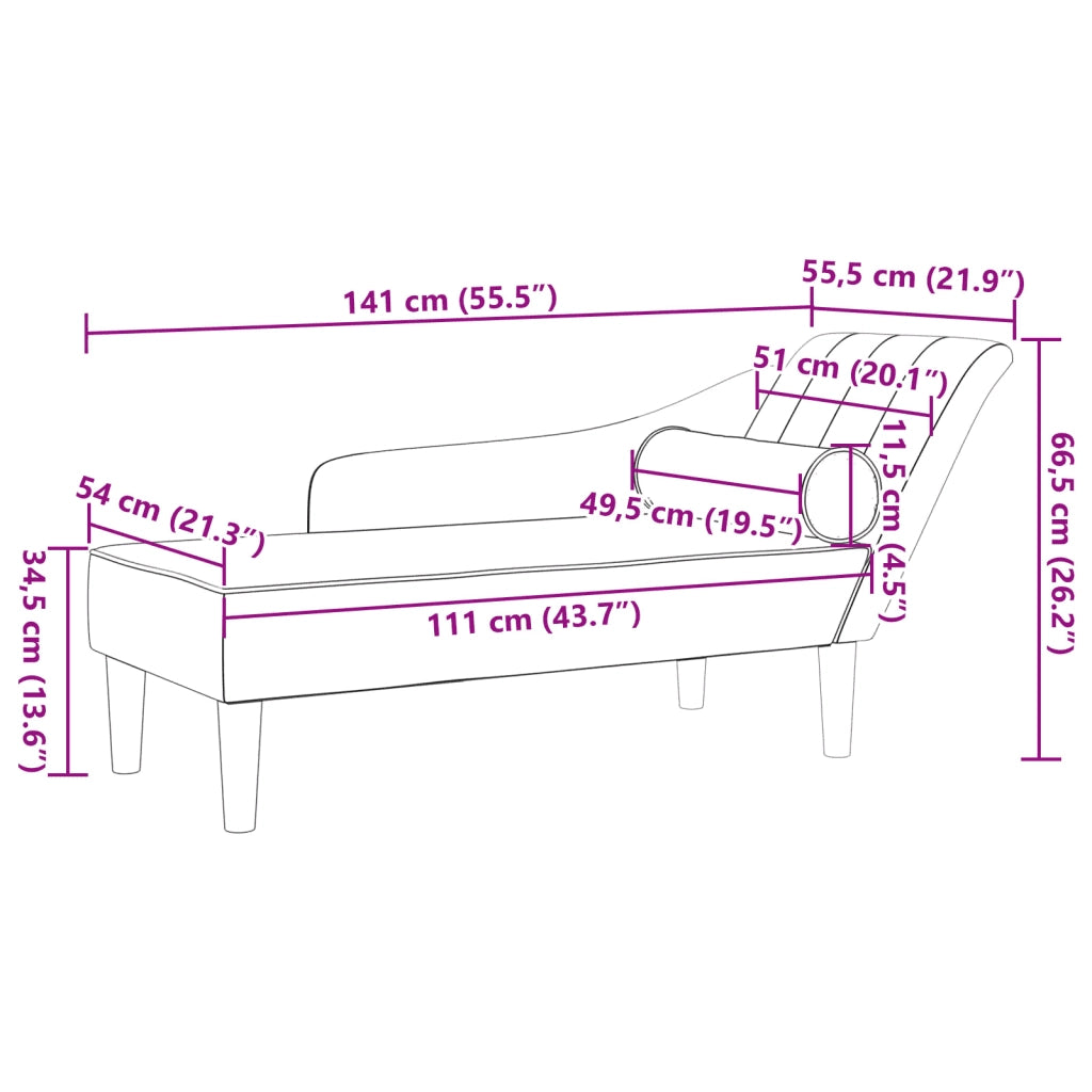 Chaise Longue con Cuscini Blu in Tessuto CFW3649757