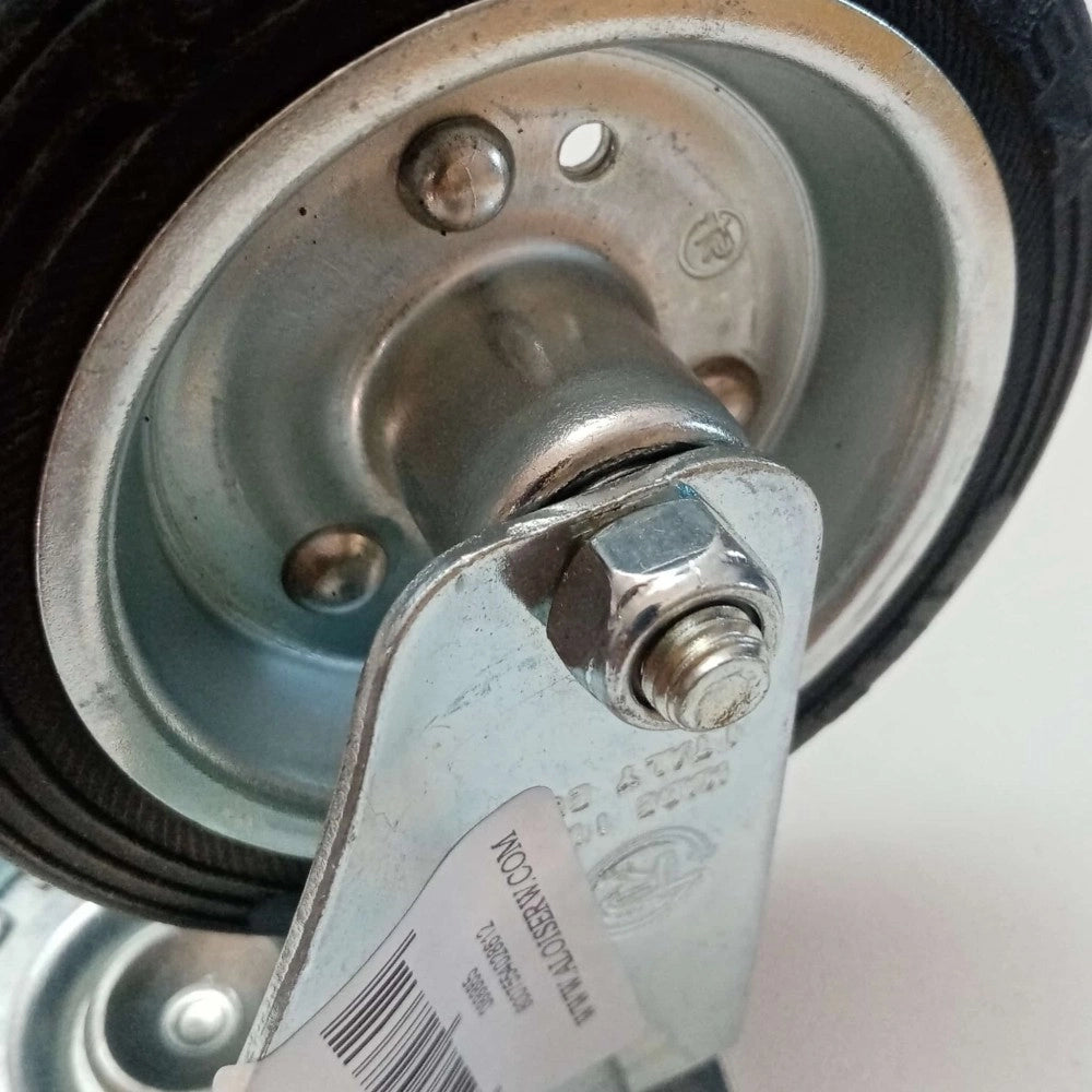 Ruota in gomma da 180mm standard con piastra girevole