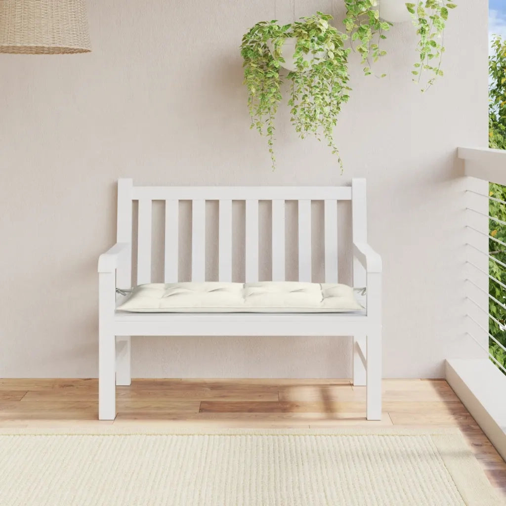 Cuscino Panca Giardino Crema Mélange 100x50x7 cm Tessuto 4002533