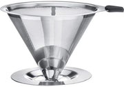 Filtro per caffè ricaricabile - Sostenibile e eco amico - 10 cm - Caffettiera manuale senza elettricità - Ideale per campeggio - Tipo Braziliano