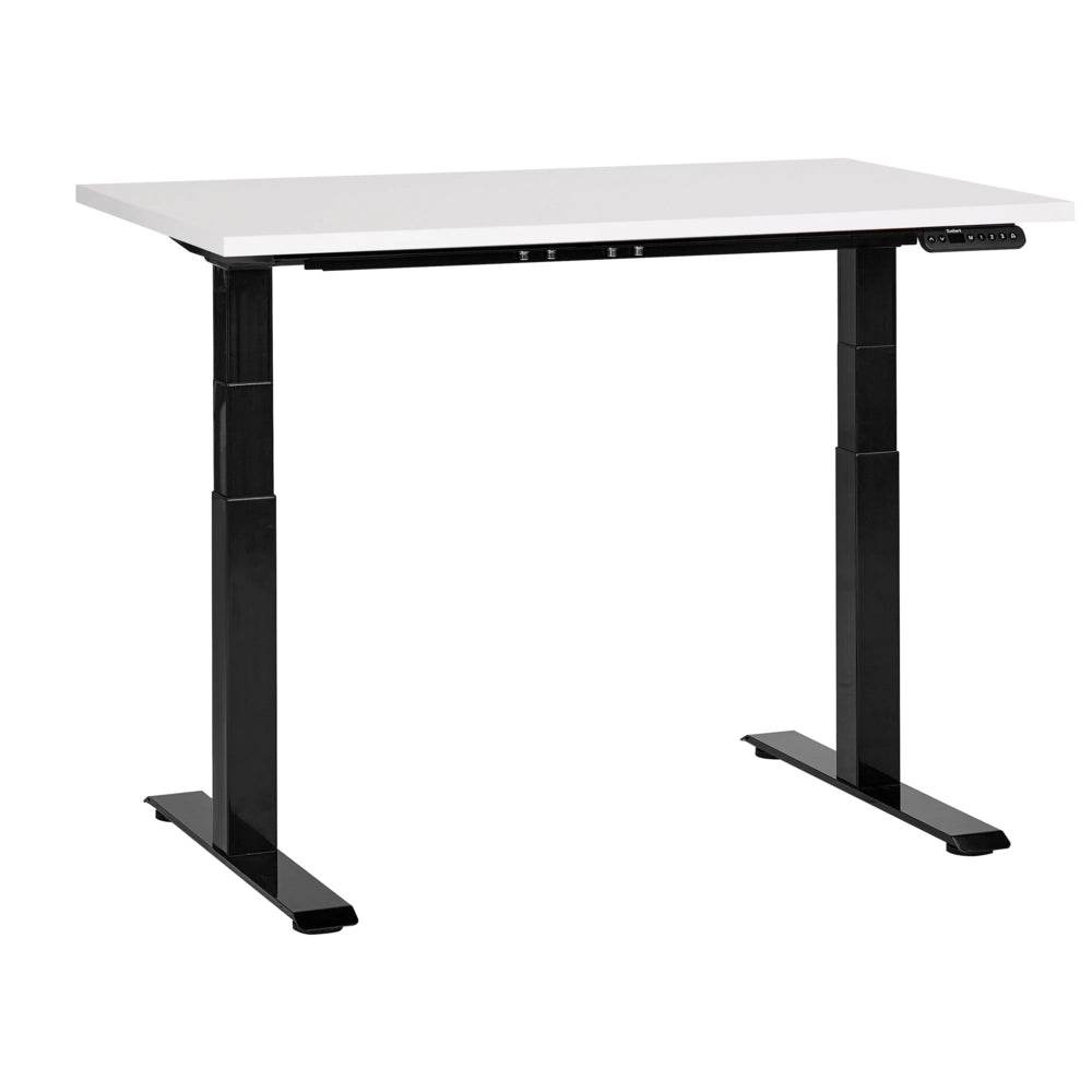 Scrivania regolabile in altezza elettricamente bianco e grigio 180 x 72 cm Struttura in acciaio verniciato a polvere