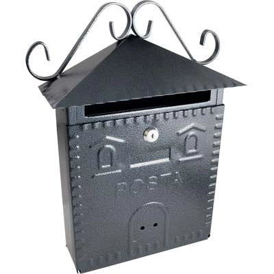 CASSETTA POSTA CASETTA 703  ACCIAIO VERN NERO/ARGENTO MM 300X100 H.MM 360