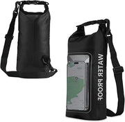 Zak da Bagno 2 Litri - Borsa da Spalle Esterna - Tasca in PVC Transparente - Impermeabile - Inclusa Supporto per Smartphone