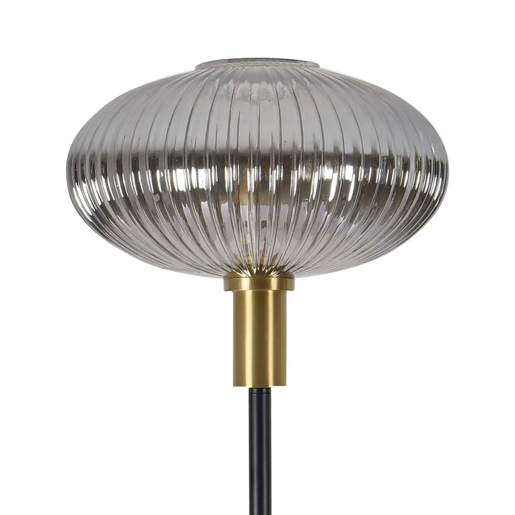 LÚZETE - LÁMPARA DE PIE TULIPA FUMÉ SPECCHIATO 160 CM E27 SHELBY