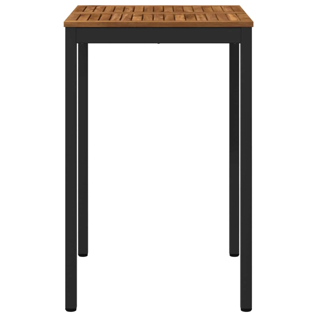 Tavolo Bar da Giardino Naturale e Nero 70 x 68,5 x 105 cm 901334