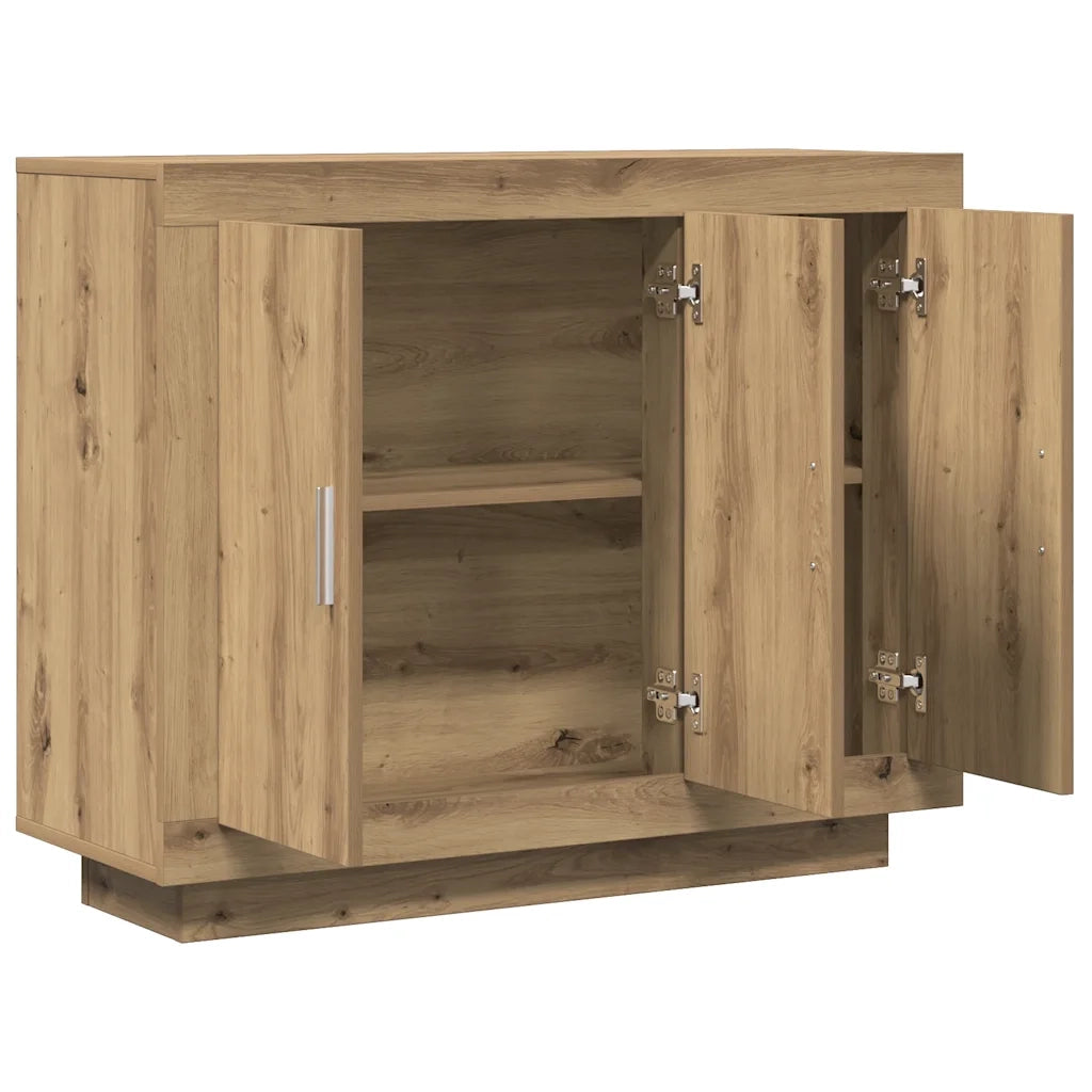 Credenza Rovere Artigianale 92x35x75 cm in Legno Multistrato 856865