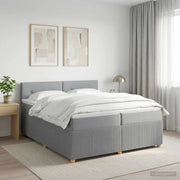 Letto box spring con materasso Grigio Chiaro 200 x 200 cm 3451545