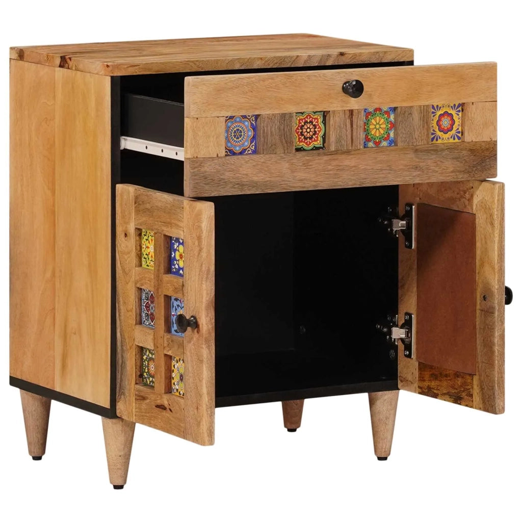 Armadio da Notte con cassetto Naturale 50 x 33 x 60 cm 4018271