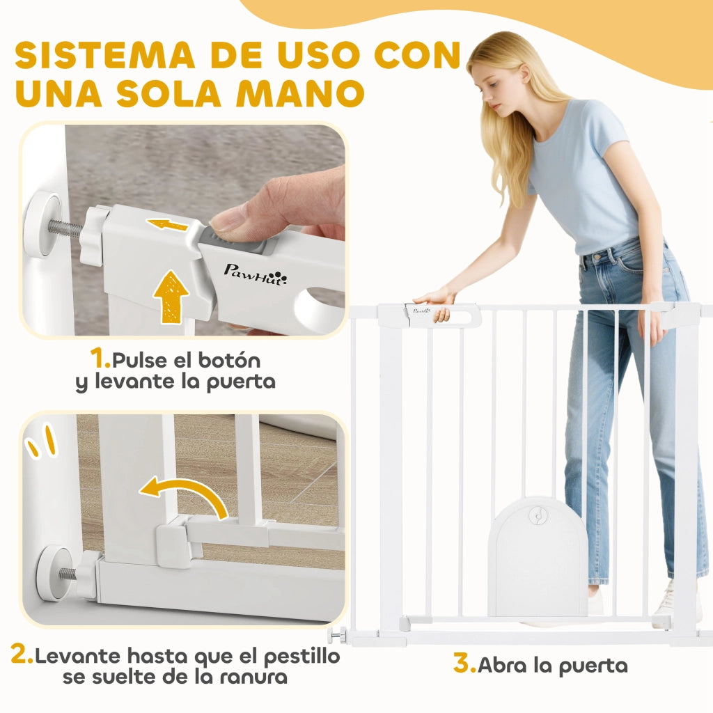 Barriera di sicurezza per cani e animali domestici ¨C zephmum ¨C 75-103 cm bianco