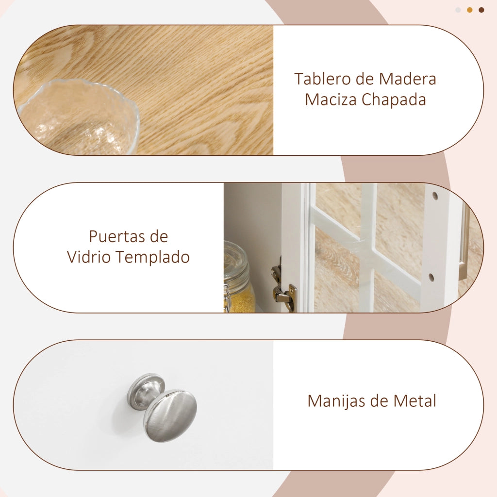 Isola Cucina con Carrello ¨C zephmum ¨C Bianco 124.5x39.5x90 cm