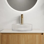 Lavabo Rotondo in Vetro Cristallo ¨C MINIMAL ¨C Trasparente 36cm