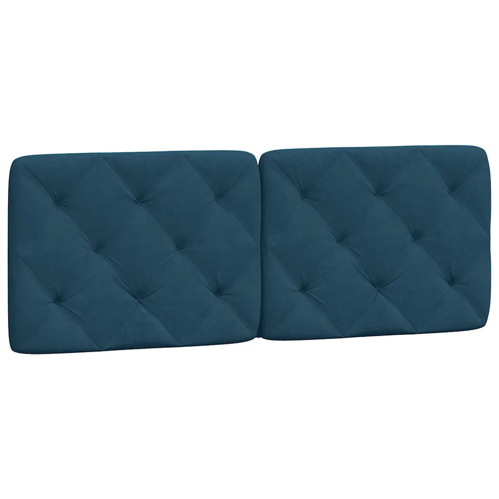 Giroletto senza Materasso-Struttura Letto Blu 140x190 cm in Velluto